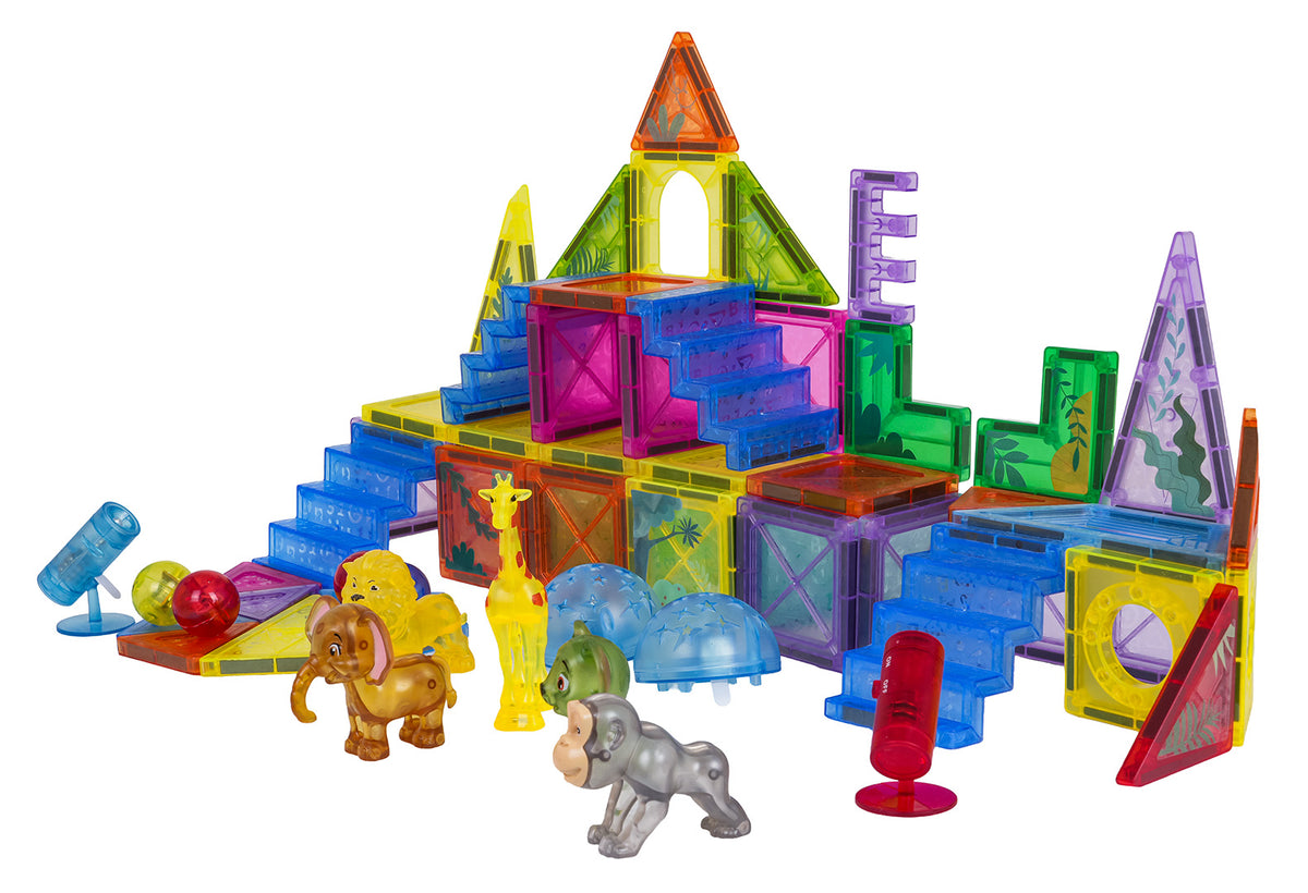 3D ZOO Magnetic Blocks Set 64 pcs.