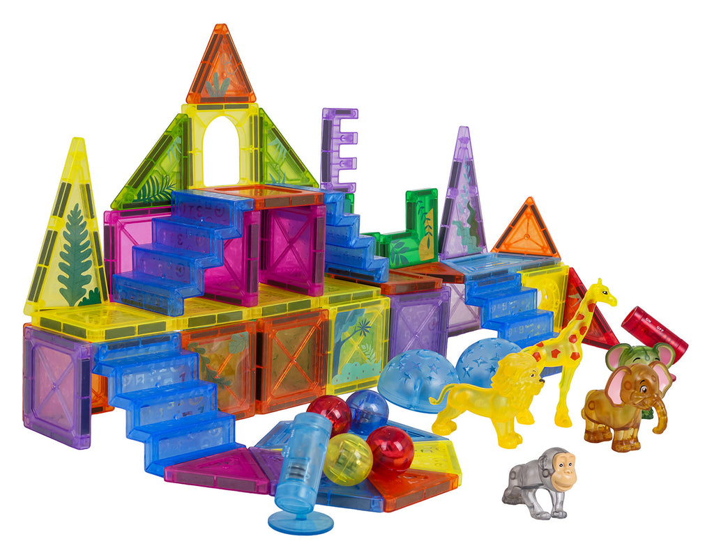 3D ZOO Magnetic Blocks Set 64 pcs.
