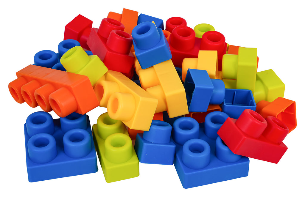 Soft Blocks Set + Storage Chair Blue