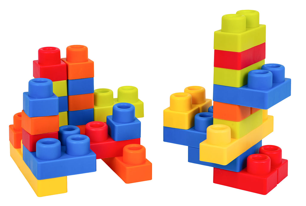 Soft Blocks Set + Storage Chair Blue