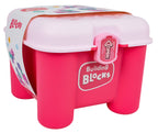 Set of Soft Electric Blocks + Chair Storage Pink