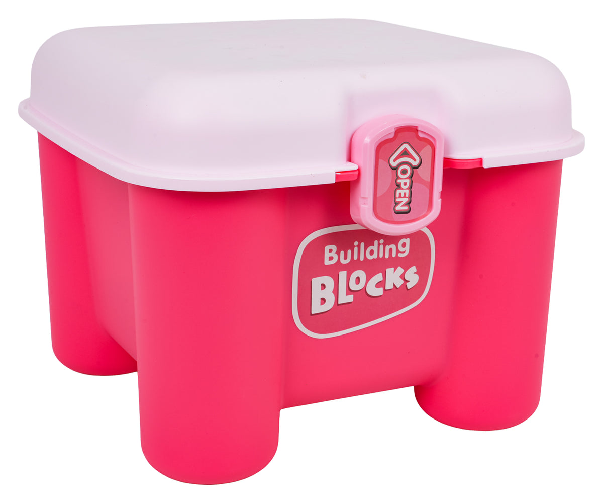 Set of Soft Electric Blocks + Chair Storage Pink