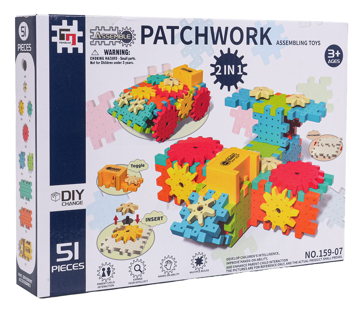 STEAM Building Blocks Set 51 pcs.