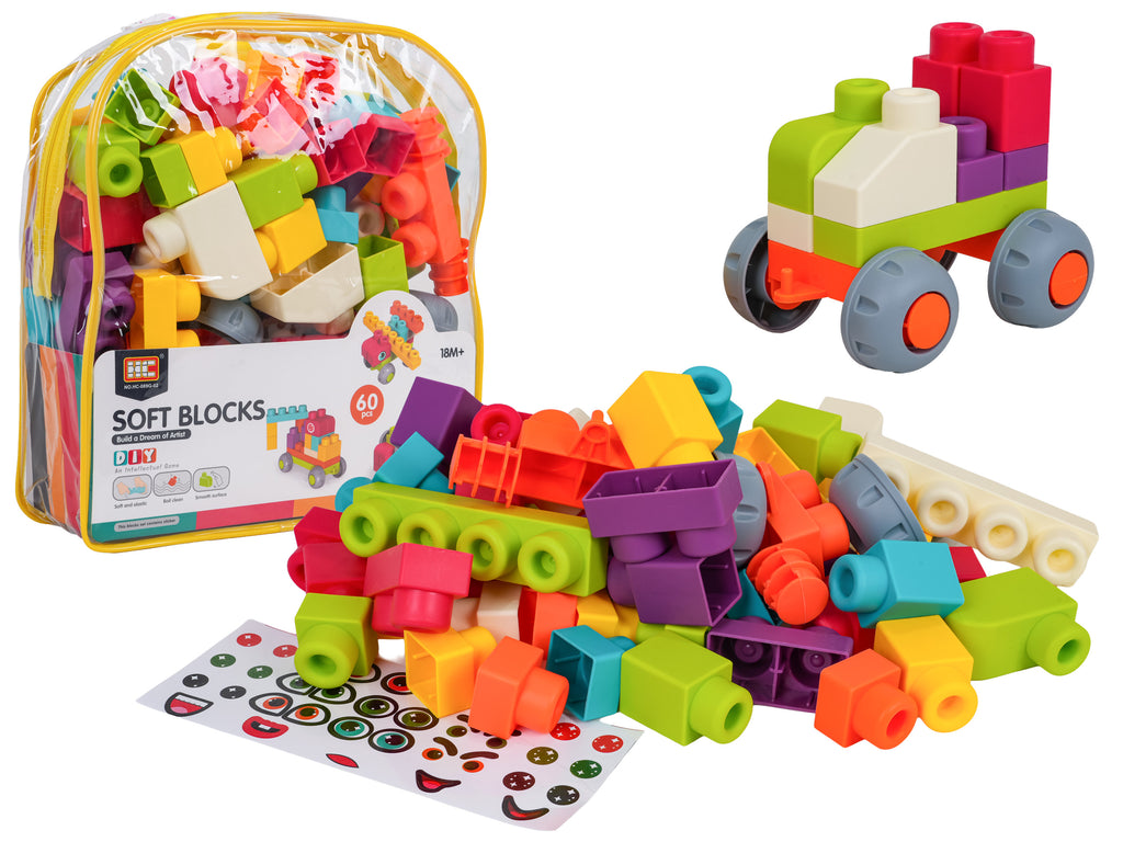 Soft Blocks Set 60 pcs + Backpack