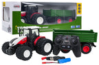 Red R/C Tractor With Green Semi-trailer