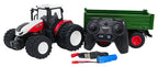 Red R/C Tractor With Green Semi-trailer