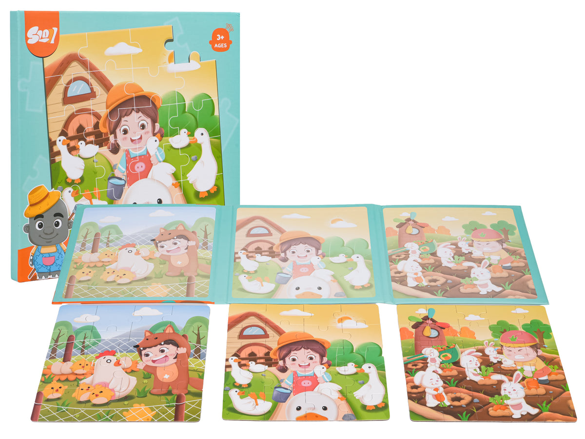 Magnetic Puzzle Farm + Book
