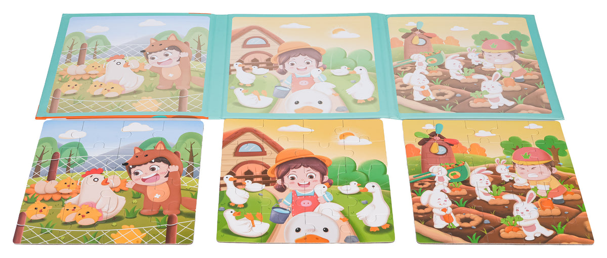 Magnetic Puzzle Farm + Book
