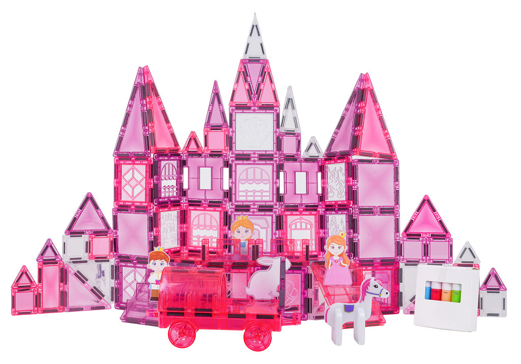 Pink Princess Magnetic Blocks Set 126 pcs.
