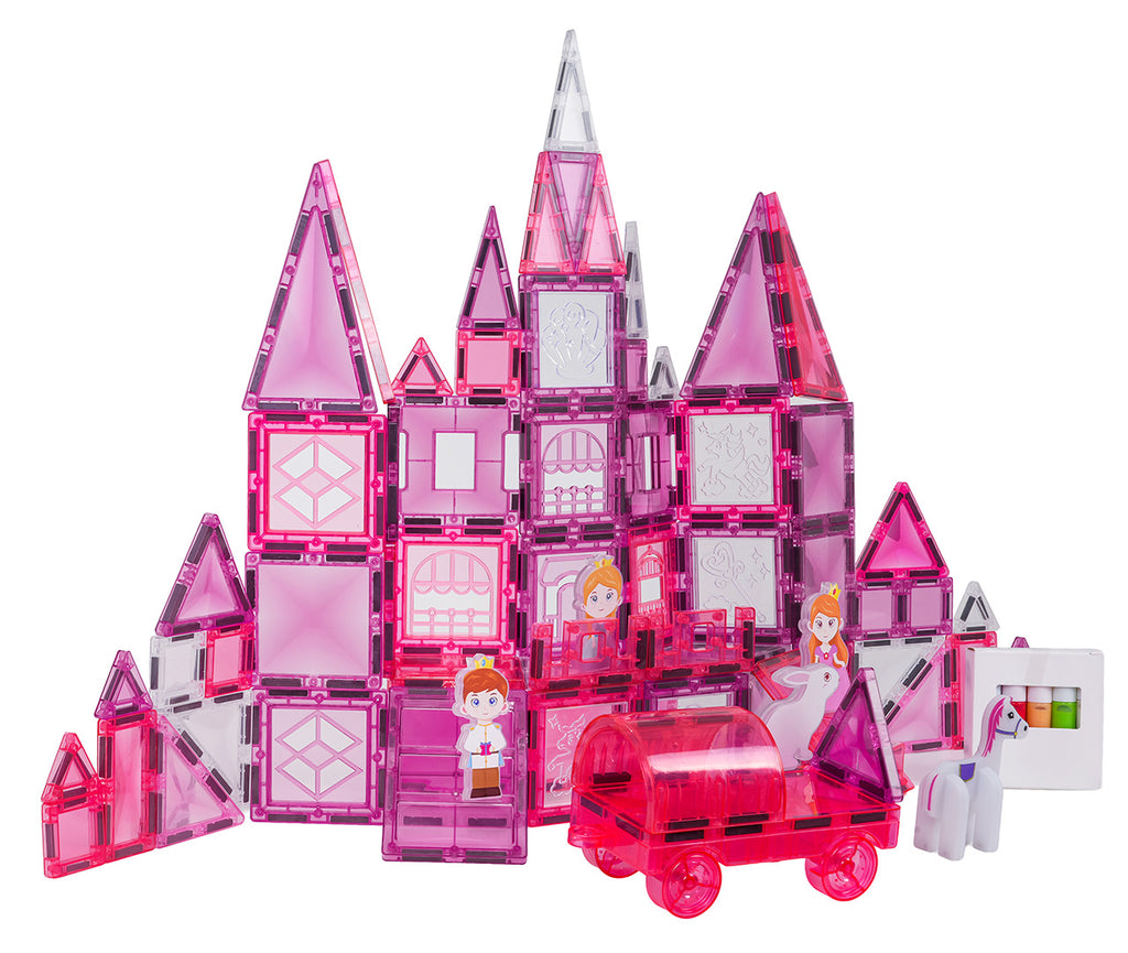 Pink Princess Magnetic Blocks Set 126 pcs.