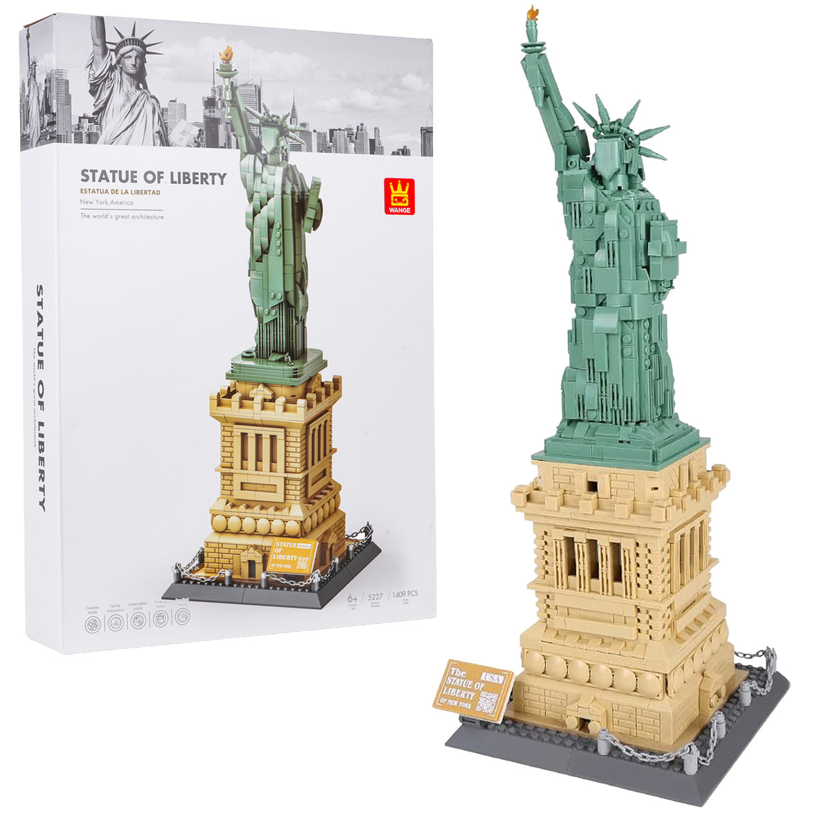 Building Blocks Set Series Buildings Statue of Liberty 1409pcs.