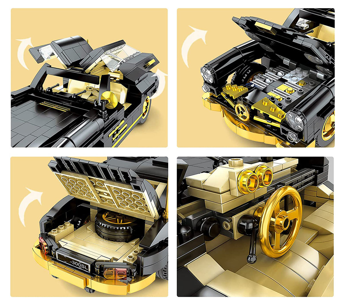 Retro Car Block Set 886 pieces.