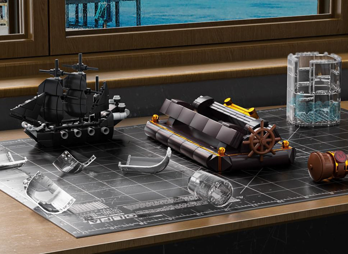 Pirate Ship in a Bottle Building Set 822 pcs.