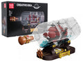 Red Pirate Ship in a Bottle Building Set 885 pcs.