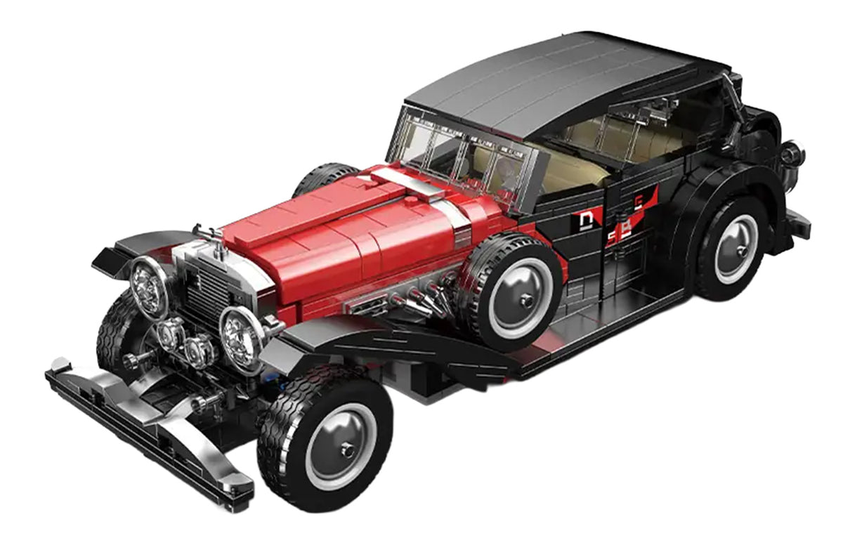Retro Vehicle Red Building Blocks Set 1308pcs.