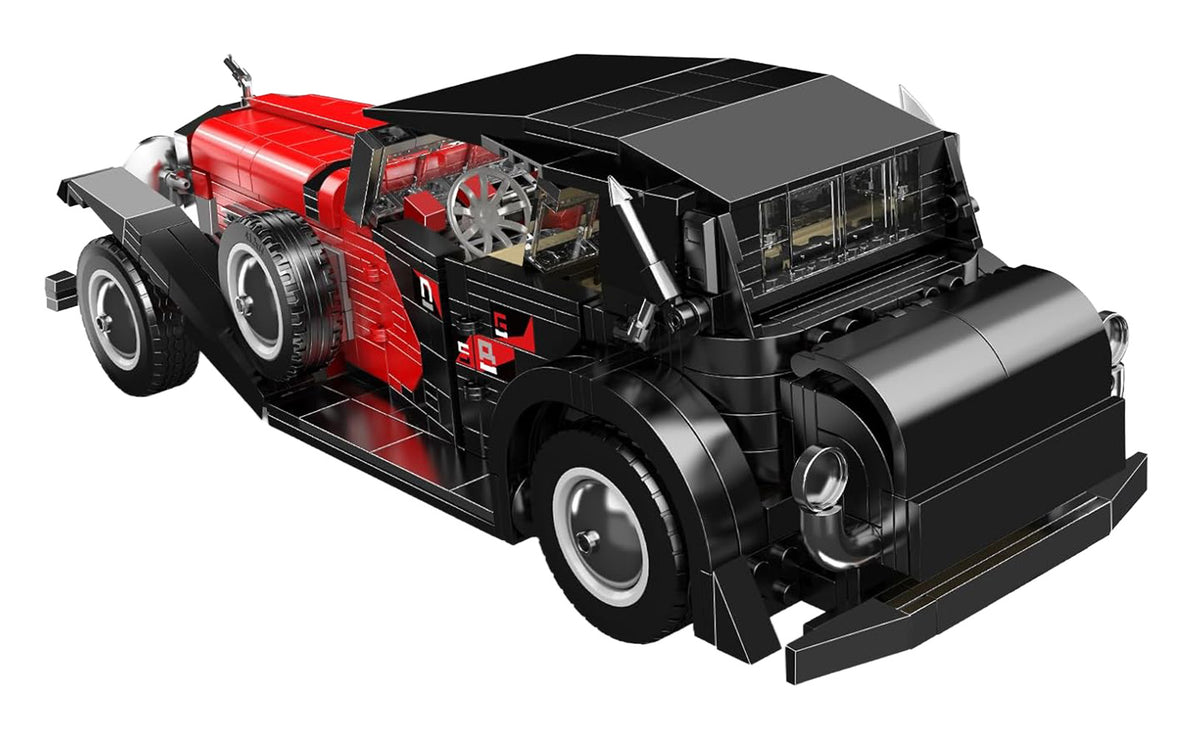 Retro Vehicle Red Building Blocks Set 1308pcs.