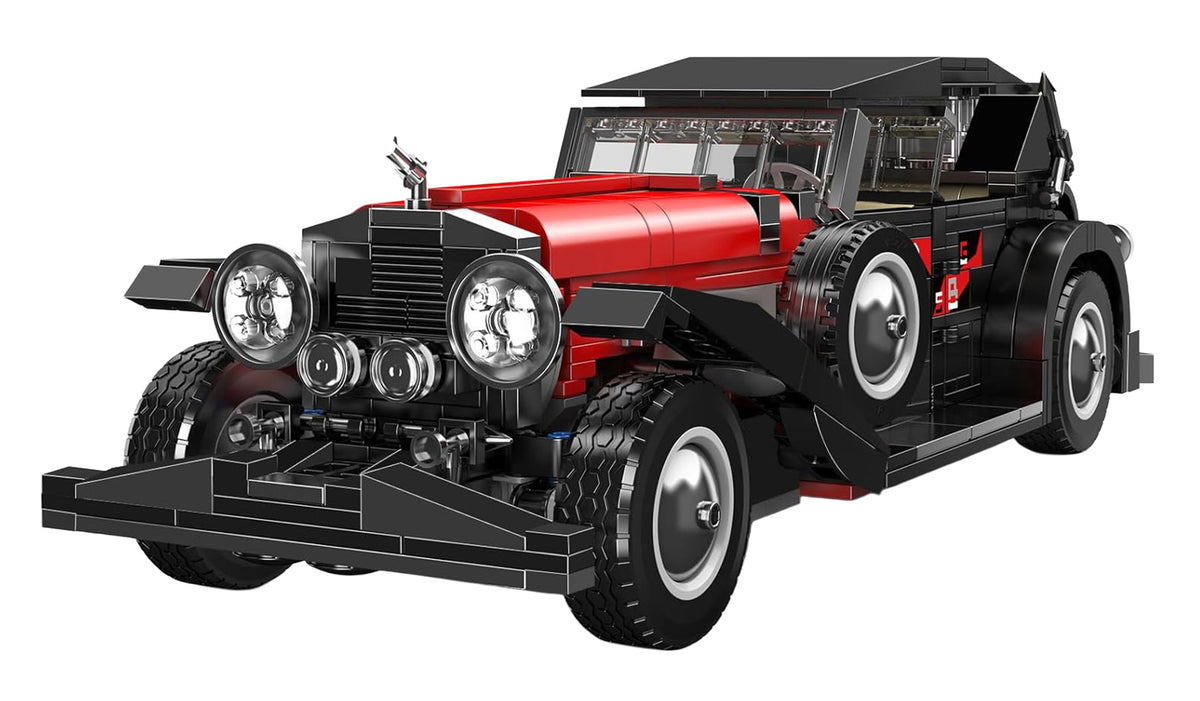 Retro Vehicle Red Building Blocks Set 1308pcs.