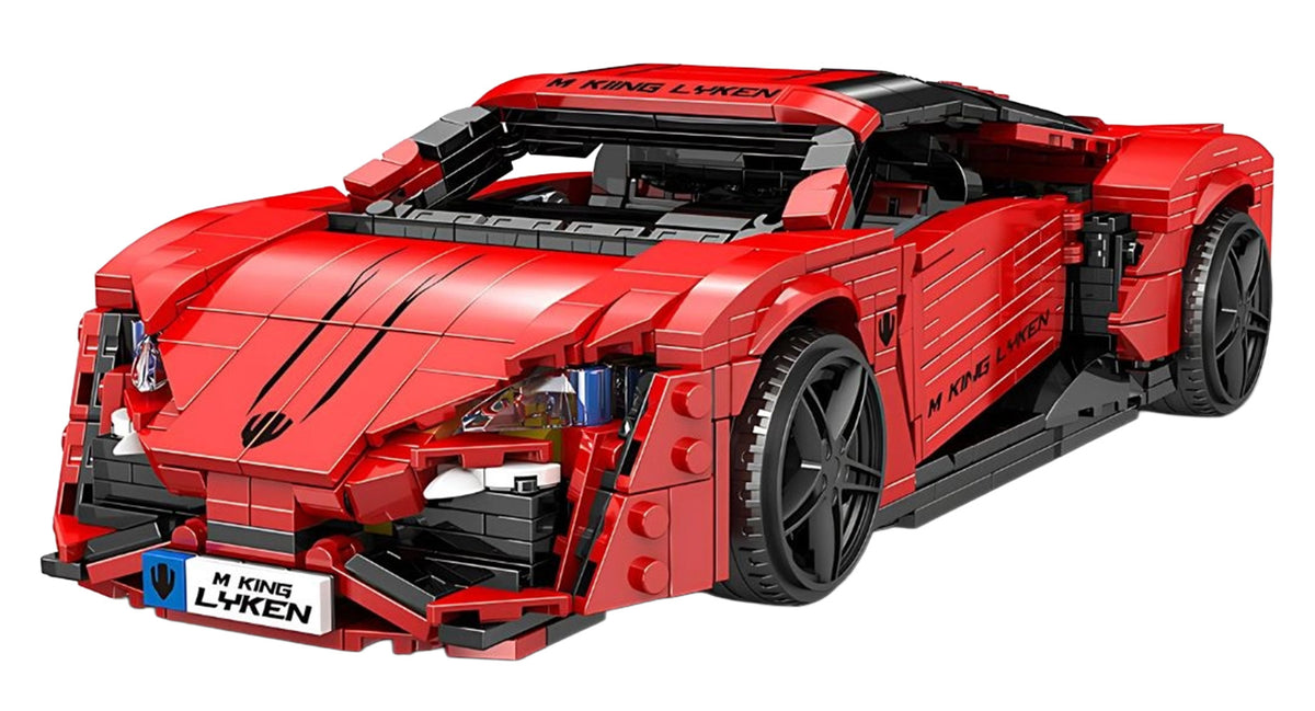 Sports Vehicle Brick Set Red 1311pcs.