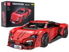 Sports Vehicle Brick Set Red 1311pcs.