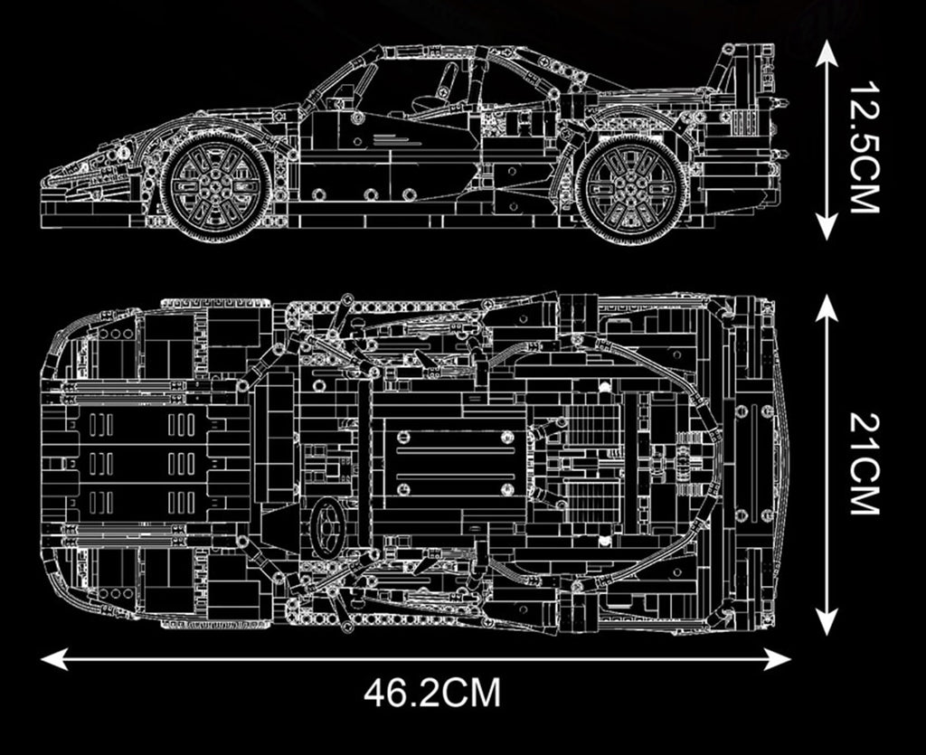 Sports Car Block Set 2688 pieces. Red