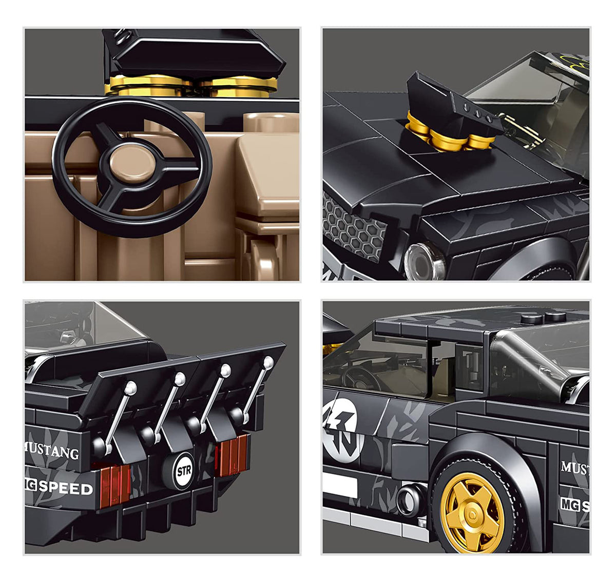 Sports Car Brick Set Black 414pcs.