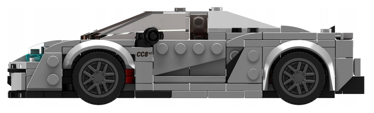 Sports Vehicle Brick Set Silver 388 pcs.