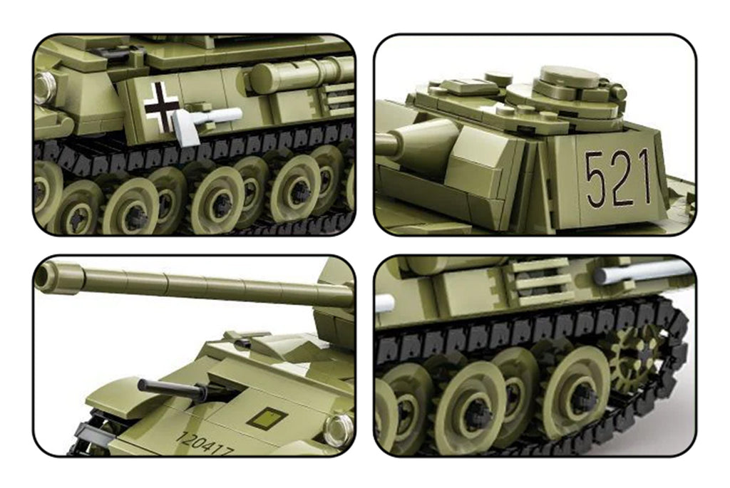 Green Tank Building Blocks Set 638 pcs.