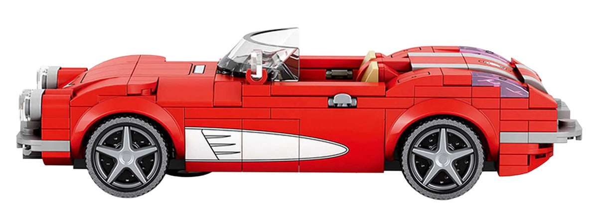 Car Cabriolet Red 311-piece Building Blocks Set