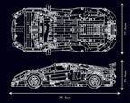 Sports Vehicle Set of 1620 Orange Pieces