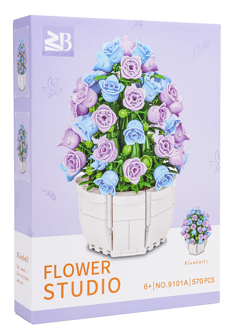 Purple Flowers Building Blocks Set 570pcs.