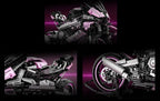 Motorcycle Racer Building Blocks Set Pink 2066pcs.