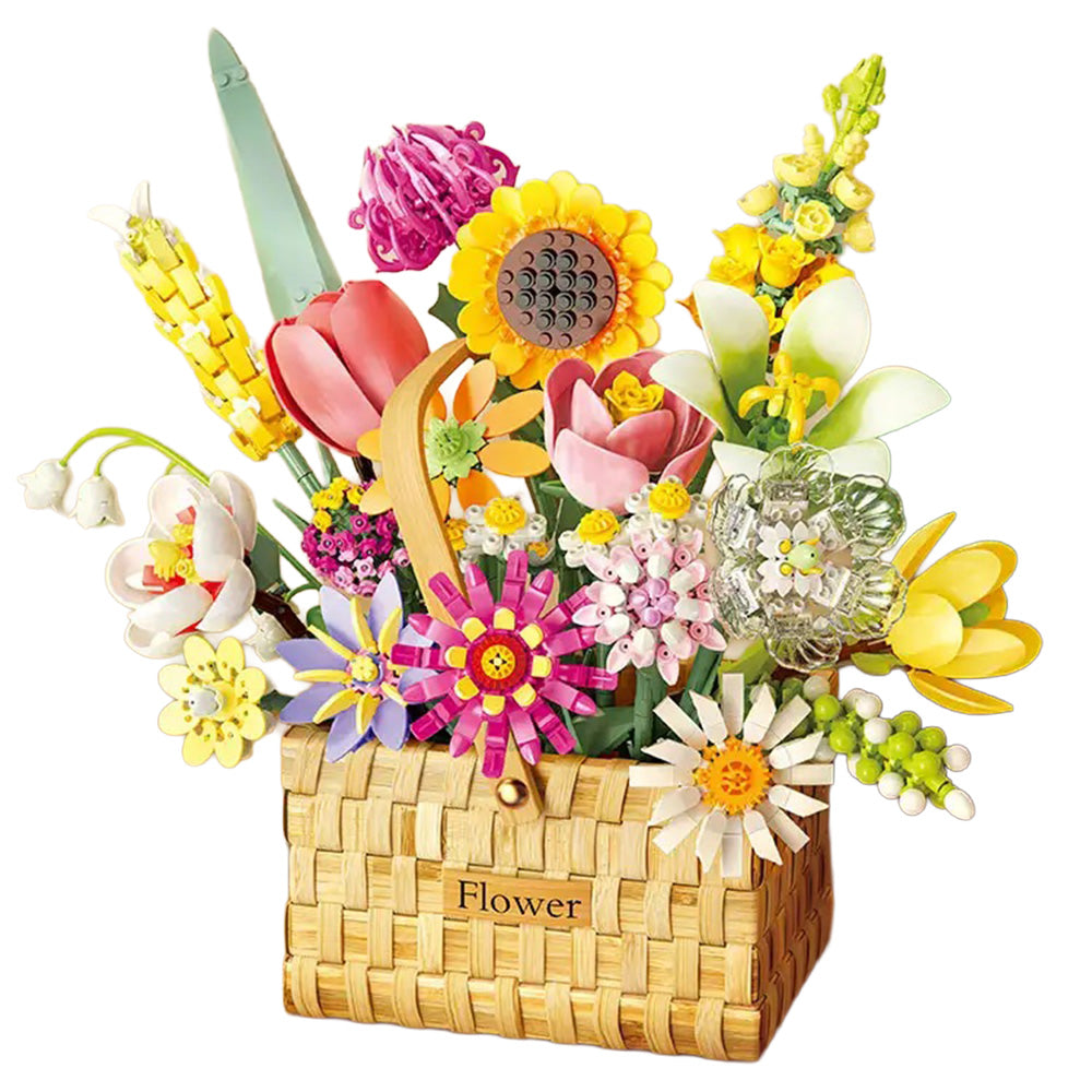 Spring Bouquet in a Basket Building Blocks Set 1615 pcs.