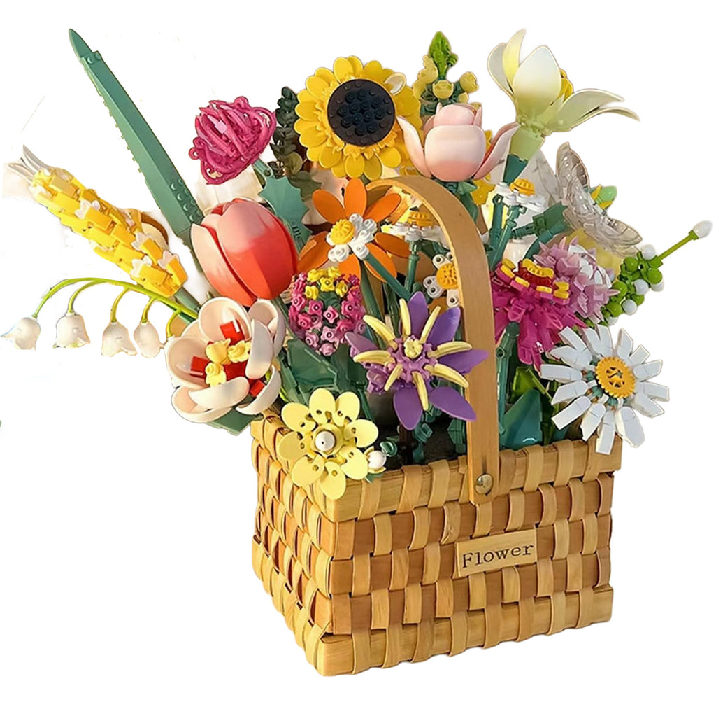 Spring Bouquet in a Basket Building Blocks Set 1615 pcs.