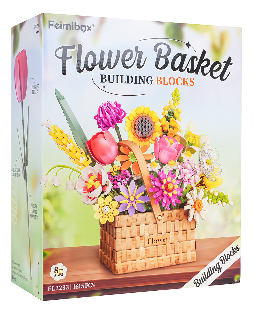 Spring Bouquet in a Basket Building Blocks Set 1615 pcs.