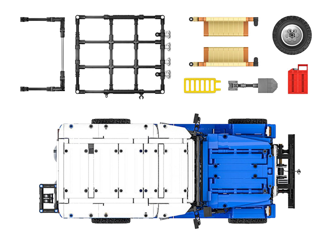 Set of 2087 Off-road Vehicle Building Blocks Blue