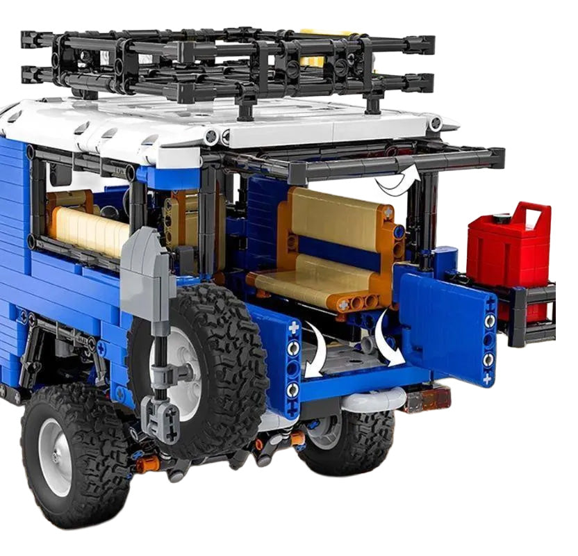 Set of 2087 Off-road Vehicle Building Blocks Blue