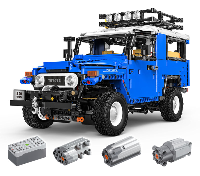 Set of 2087 Off-road Vehicle Building Blocks Blue