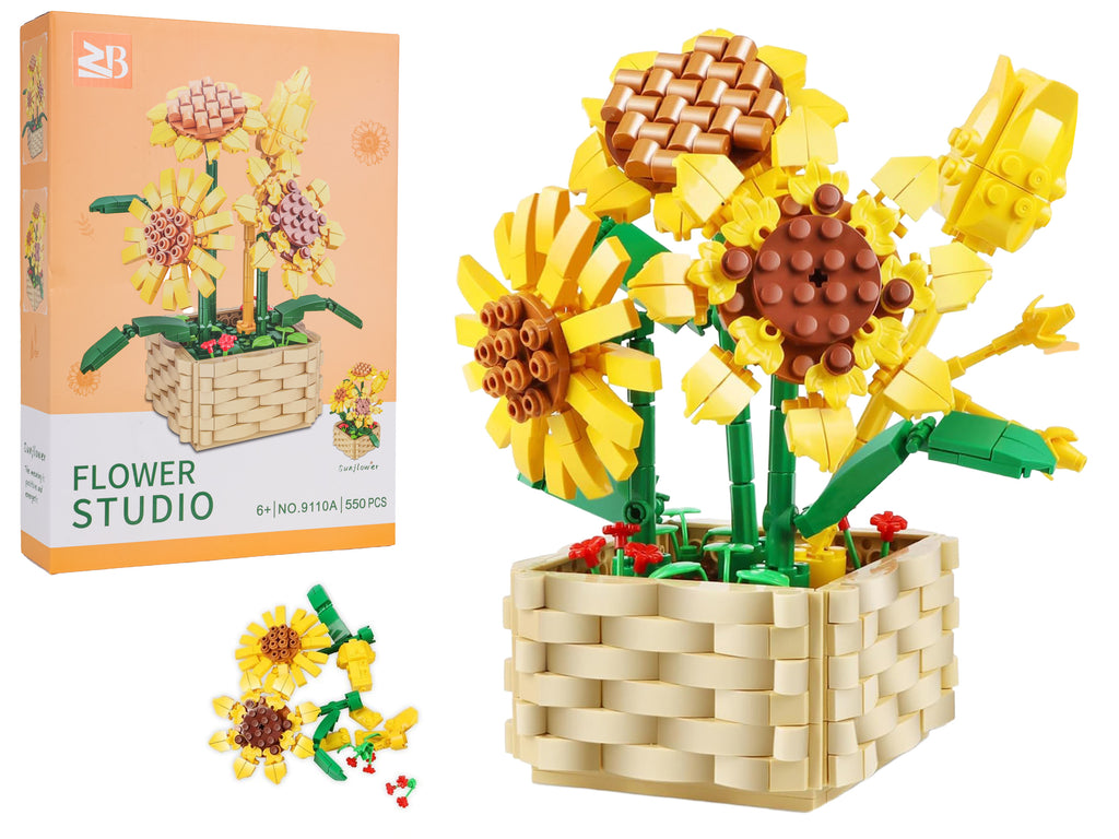 Flowers Sunflowers Blocks Set 550pcs.