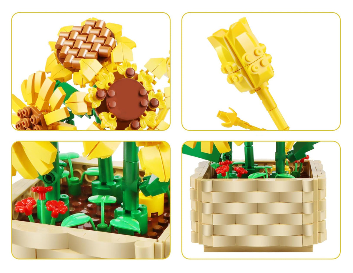 Flowers Sunflowers Blocks Set 550pcs.