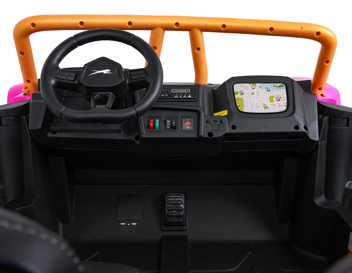 Elektrická buggy Arctic Cat Wildcat XX 24 V – ružová