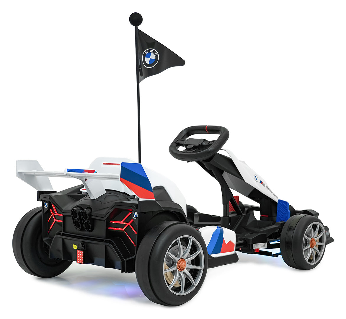 Elektrická driftovacia motokára BMW 24 V – biela