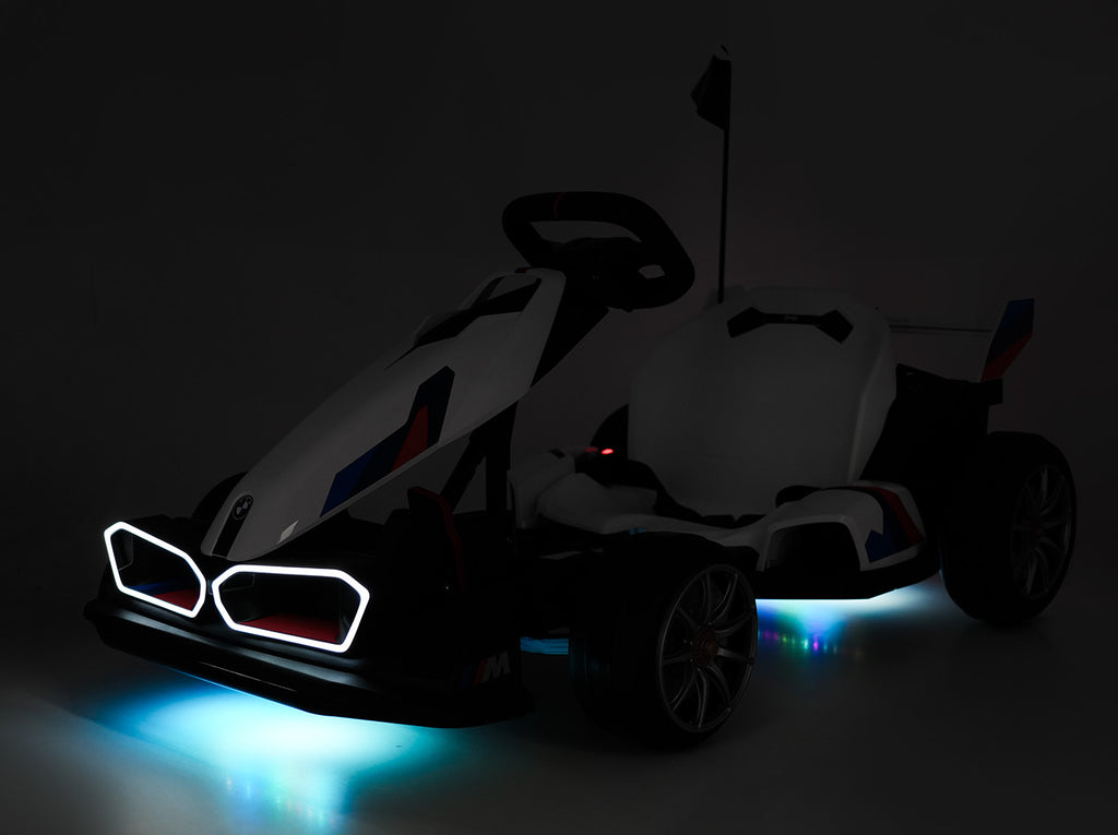 Elektrická driftovacia motokára BMW 24 V – biela