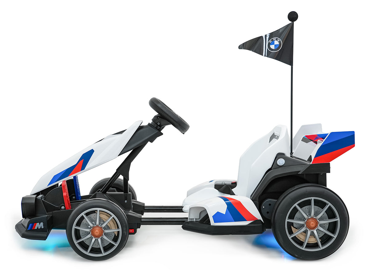 Elektrická driftovacia motokára BMW 24 V – biela