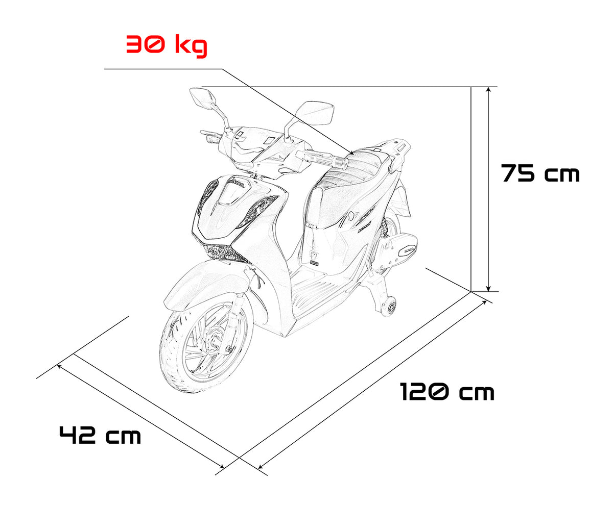 Vehicle Motor Scooter HONDA SH125I Red