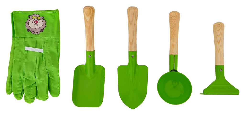 Little Gardener's Set with a Wheelbarrow Green