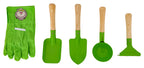 Little Gardener's Set with a Wheelbarrow Green