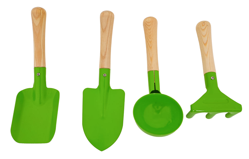 Little Gardener's Set with a Wheelbarrow Green