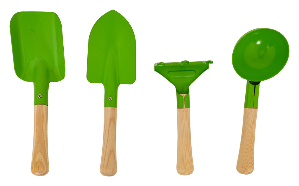 Little Gardener's Set with a Wheelbarrow Green