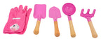 Little Gardener's Set with Wheelbarrow Pink