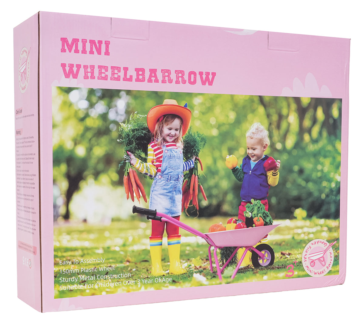 Little Gardener's Set with Wheelbarrow Pink